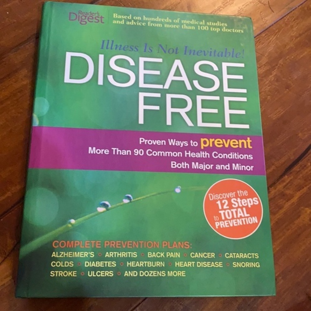 Disease Free Reader’s Digest Health Book Prevent 90+ Conditions
